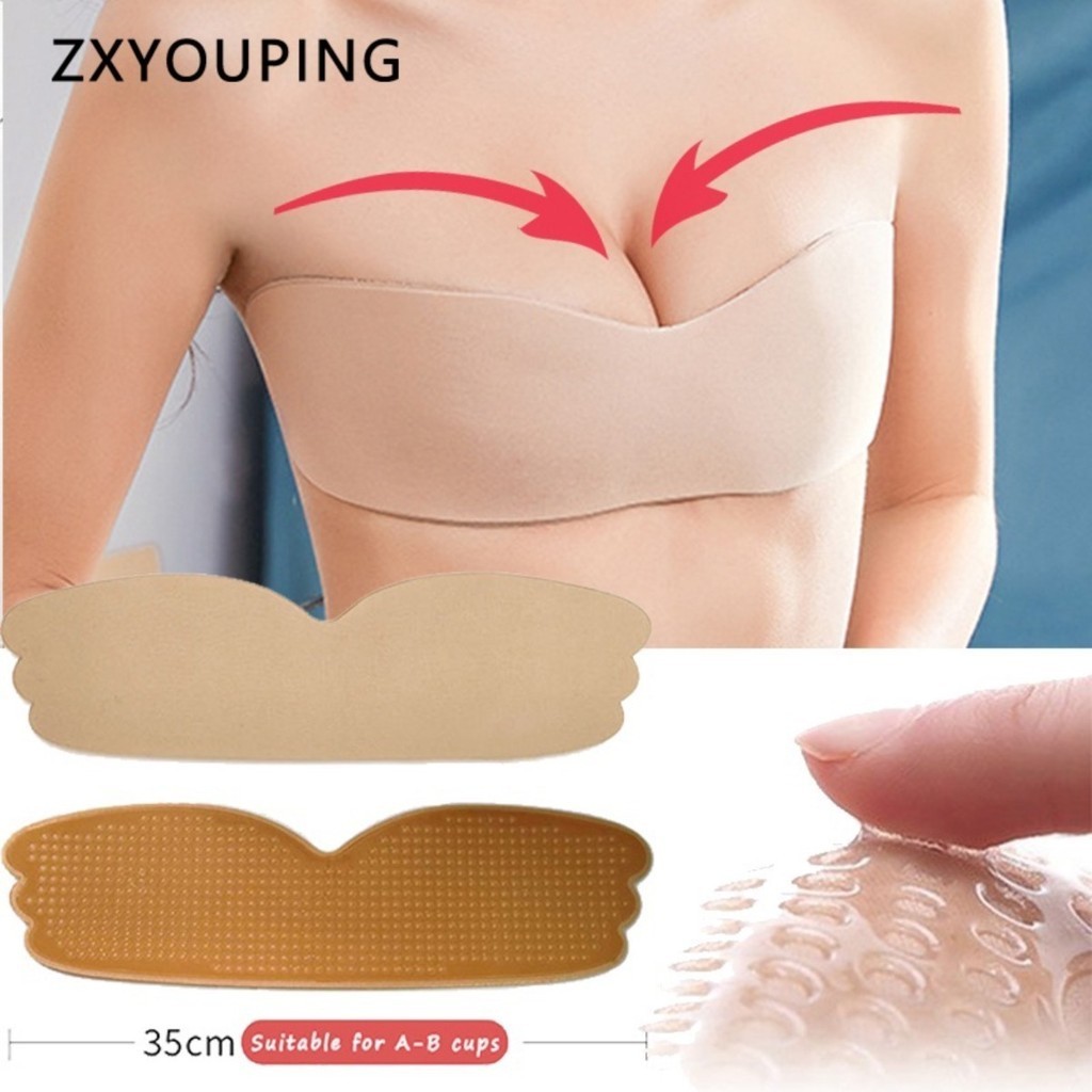 Push Up Bra Silicone - Wiederverwendbares Nippelband, einteiliger Brustaufkleber, nahtloser Push-Up-Silikon-BH